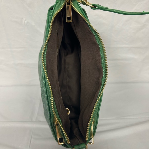 Divina Firenze Genuine Italian Leather Kelly Green crossbody - Picture 12 of 13